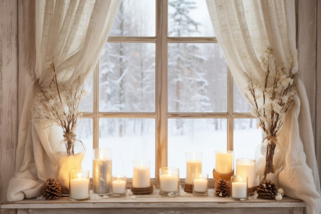 window, candles, lights, cozy, decoration, ornaments, decor, christmas, window, window, window, window, window, cozy, christmas